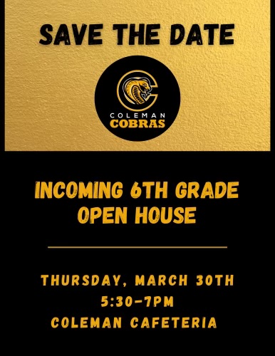  6th Grade Open House